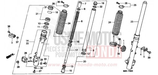 GABEL, VORNE NX650S de 1995